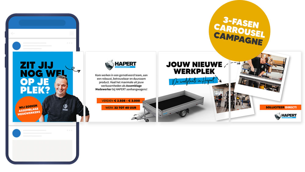 3-fasen recruitment social media campagne